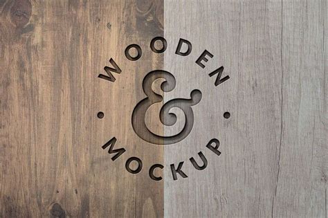 Wood Logo Mockup Psd Templates Creatisimo Net