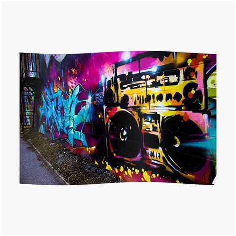 "Boombox Graffiti" Poster by dunthorne04 | Redbubble