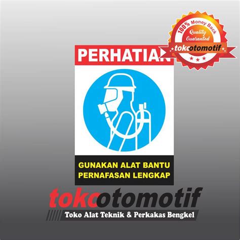 Jual Sticker Safety Sign K3 Alat Bantu Pernafasan Lengkap Shopee