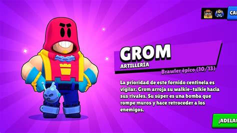 Jugando Por Primera Vez Con Grom Es Bueno O Malo Brawl Stars