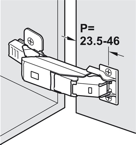 Charnière à corps Blum Expando T Clip Top Blumotion 110 dans la