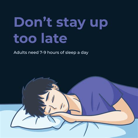 Dont Stay Up Too Late Sleep Is Important Vector Illustration With Man