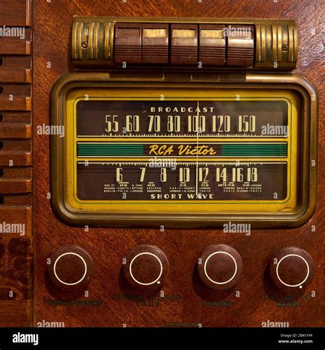 Rca Victor Am Shortwave Radio Dial Stock Photo Alamy