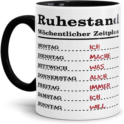 Pagma Druck Rentner Tasse Renteneintritt Geschenk Kaffeetasse