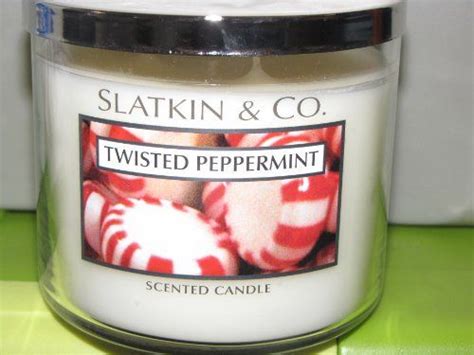 Bath And Body Works Slatkin Co Twisted Peppermint Scented Candle