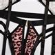 Leopard Racerback Lingerie 3 Piece Set With Foot Ring Vampal Dresses