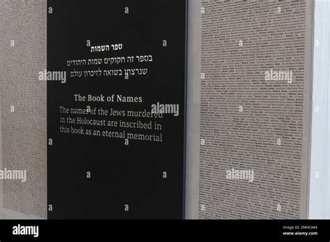 The Yad Vashem Book of Names of Holocaust Victims on display at opening ...