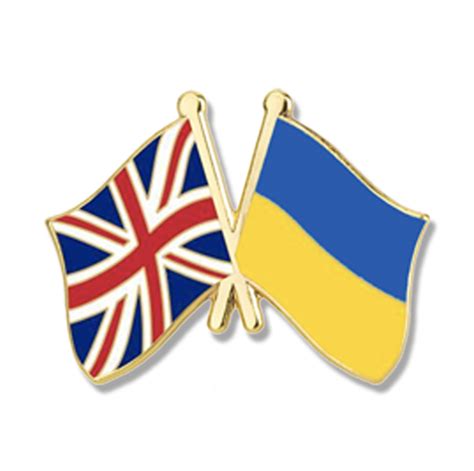 Uk And Ukraine Flag Badge