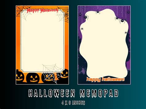 Printable Halloween Memopad Printable Halloween Notepad Etsy