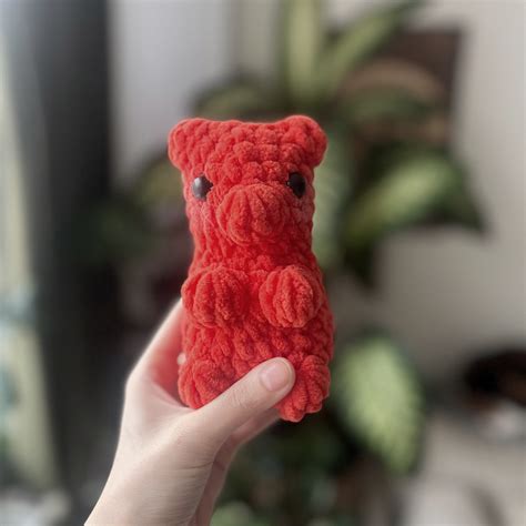 No Sew Amigurumi Gummy Bear Crochet Plushie Pattern Etsy