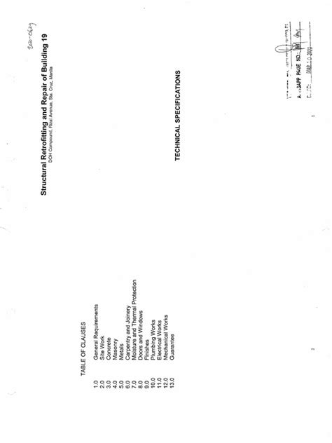 Annex B Specifications Technical Specs Sample Pdf