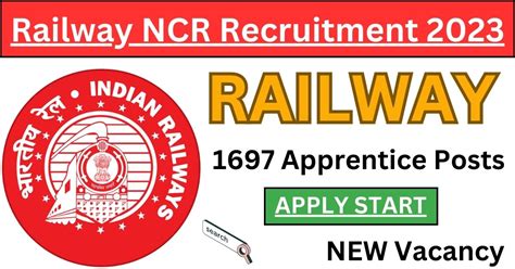 Railway NCR Recruitment 2023 Apply For 1697 Apprentice Posts