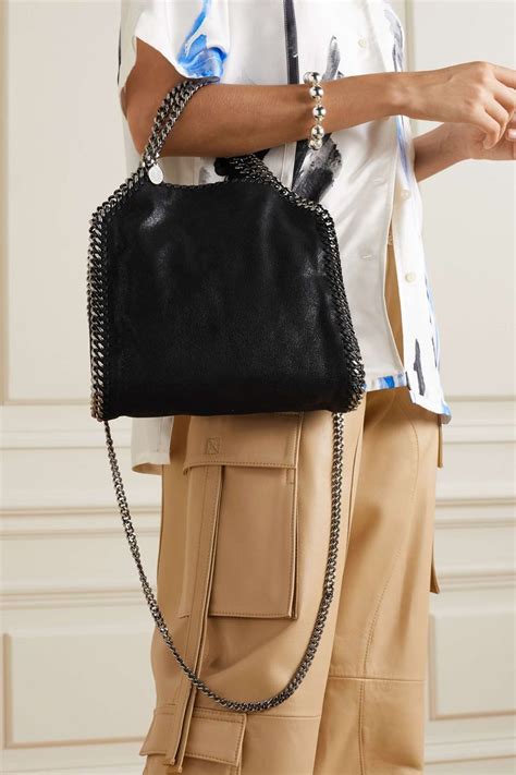 Stella Mccartney The Falabella Mini Faux Brushed Leather Shoulder Bag