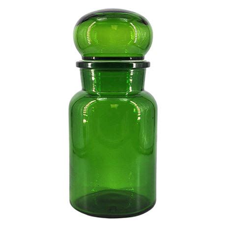 Great Lakes VNTG Vintage Belgian Emerald Green Glass Apothecary