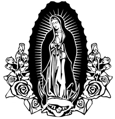 Pin By Socorro Arroyo On Cricut Virgin Mary Tattoo Svg Virgen De