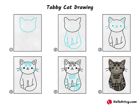 Tabby Cat Drawing Helloartsy