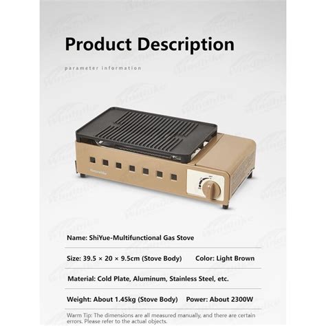 Naturehike Multi Functional Camping Butane Gas Cooking Stove Hot Pot Grill Korean Bbq Samgyupsal