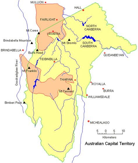 Australian Capital Territory Map | Map of Australia Region Political