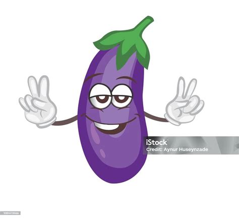 Eggplant Stock Illustration Download Image Now Cartoon Cheerful