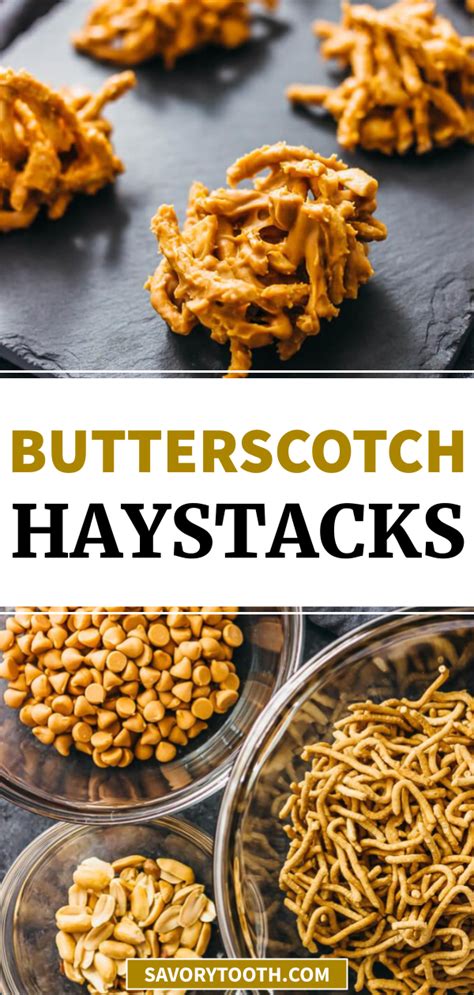 Butterscotch Haystacks Recipe With Chow Mein Noodles Savory Tooth