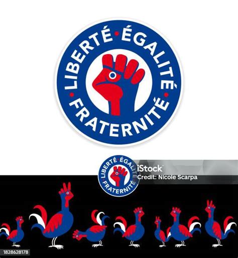 Ilustración De Fraternidad Libertad Igualdad Emblema Francés Y Más