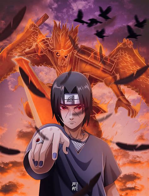 1290x2796px 2k Free Download ᴜᴄʜɪʜᴀ ɪᴛᴀᴄʜɪ Naruto Orange