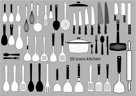 Set Of Icons Kitchenware Stock Vector Illustration Of Cook 79526899