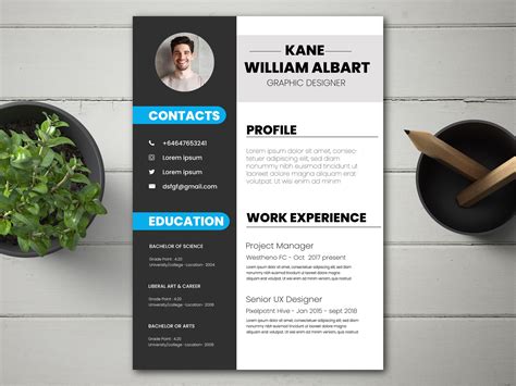 Resume design examples by Junayed Mahin on Dribbble