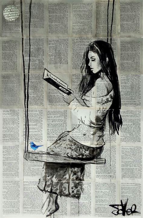 Loui Jover Mellow Moments Newspaper Painting Newspaper Art Art And