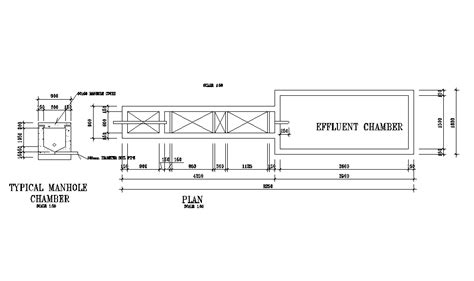 Typical Manhole Chamber Plan Is Given In This Autocad Drawing Model