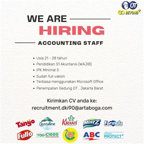 Lowongan Kerja Accounting Staff Di Orang Tua Group Nugasin