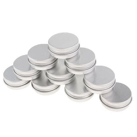 10pcs Aluminium Lip Balm Tin Pots Cosmetic Cream Jars Bottle Container A15ml4 X 18cm купить