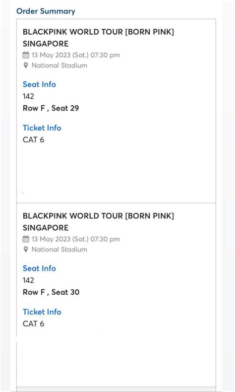 Blackpink Concert Tickets Tickets Vouchers Event Tickets On Carousell