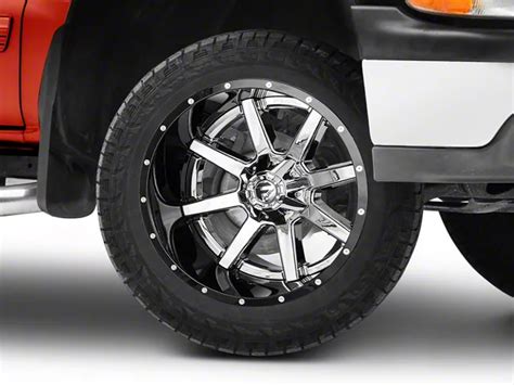 Fuel Wheels Silverado Maverick Chrome W Gloss Black Lip 6 Lug Wheel 22x12 44mm Offset