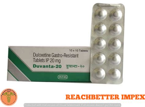 Duloxetine Hydrochloride Duvanta Mg Tablet Intas Pharmaceuticals