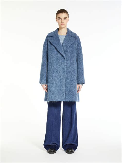 Wool Mohair And Alpaca Coat China Blue Weekend Max Mara