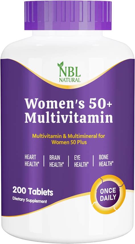 Nbl Natural Women S Multivitamin For Women 50 Plus Multivitamin Multimineral Supplement With