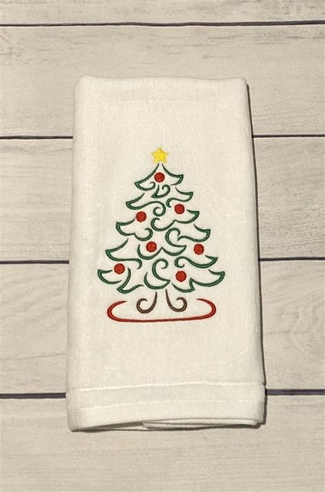 Christmas Towel-Luxury Guest Hand Towel-Embroidered Bathroom | Etsy in ...