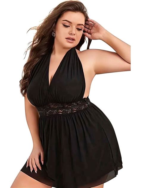 Süsen Lingerie Kadın Büyük Beden Kısa Tül Siyah Gecelik Fiyatı