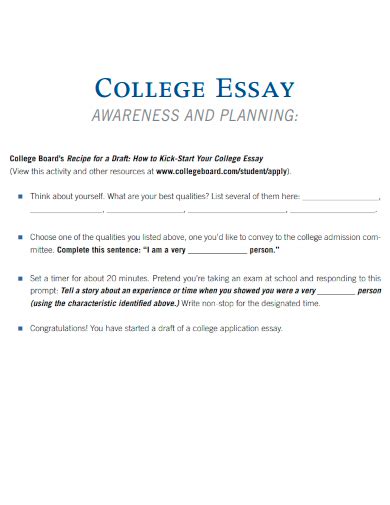 20 Collage Essay Examples To Download