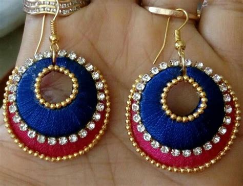 Silk Thread Earrings Silk Thread Earrings Designs Thread Jewellery