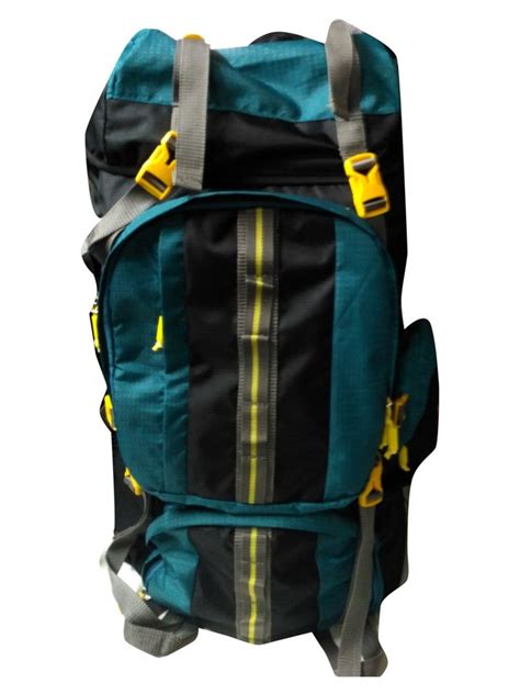 Polyester Black And Green Zipper Travel Backpack Bag Capacity 2kg At