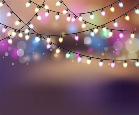 Fairy Lights With Bokeh Background Vector Art And Graphics