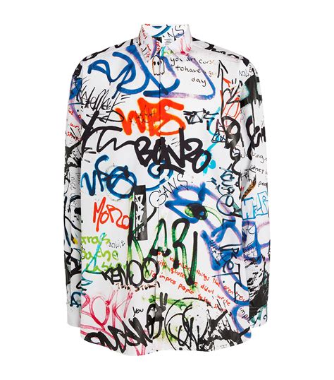 Vetements Graffiti Print Shirt In White For Men Lyst