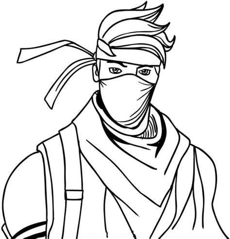 Easy Printable Fortnite Coloring Pages Ninja Character Doc File Ms