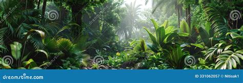 Diverse Flora And Fauna Thriving In A Biodiverse Rainforest Royalty