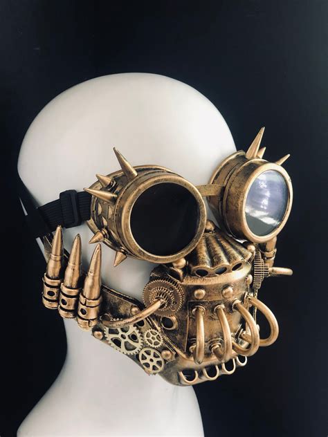 Steampunk Respirator Mouth Guard Mask Steampunk Halloween Mask Etsy