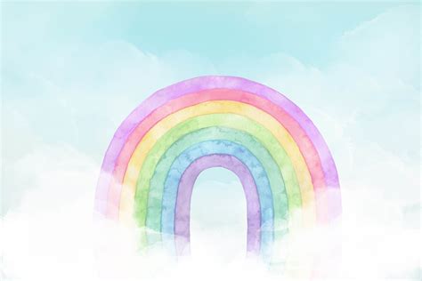 HVN02 Pastel Rainbow Clouds – Studio Backdrops