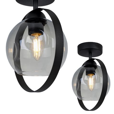 Lampa Sufitowa Szklany Klosz Nowoczesna Elegancka Ring Rio Kb G