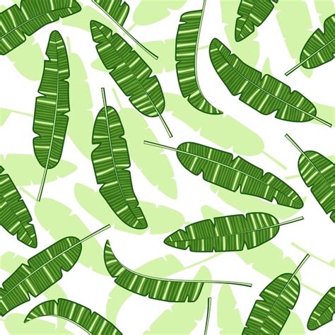 Premium Vector Exotic Banana Leaves Seamless Pattern